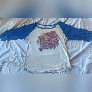 Ralph Lauren Blue and White 3/4 sleeve  vintage